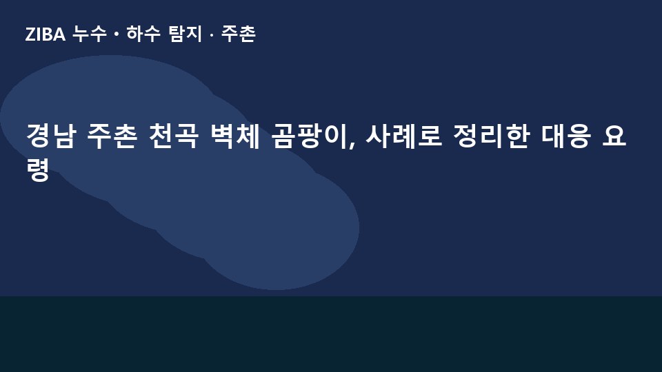 경남 주촌 천곡 벽체 곰팡이, 사례로 정리한 대응 요령